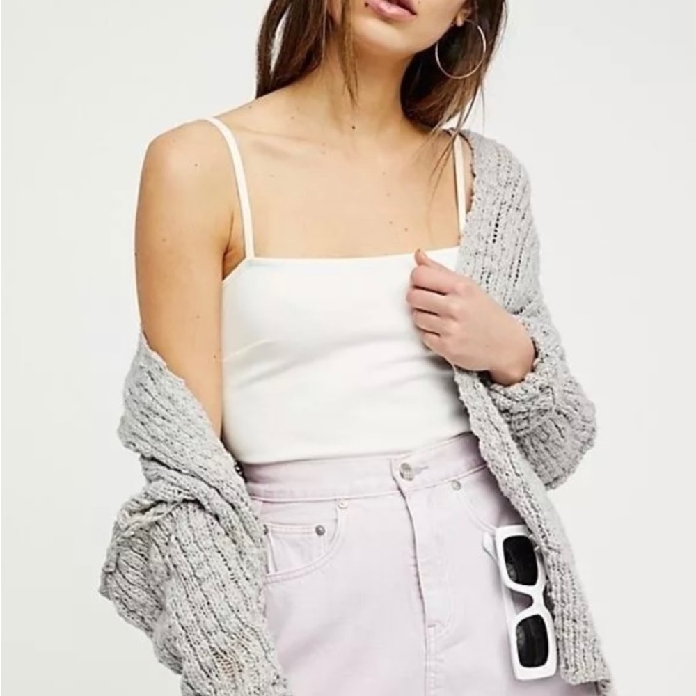 NWT gray Free People fun times cardigan size xs